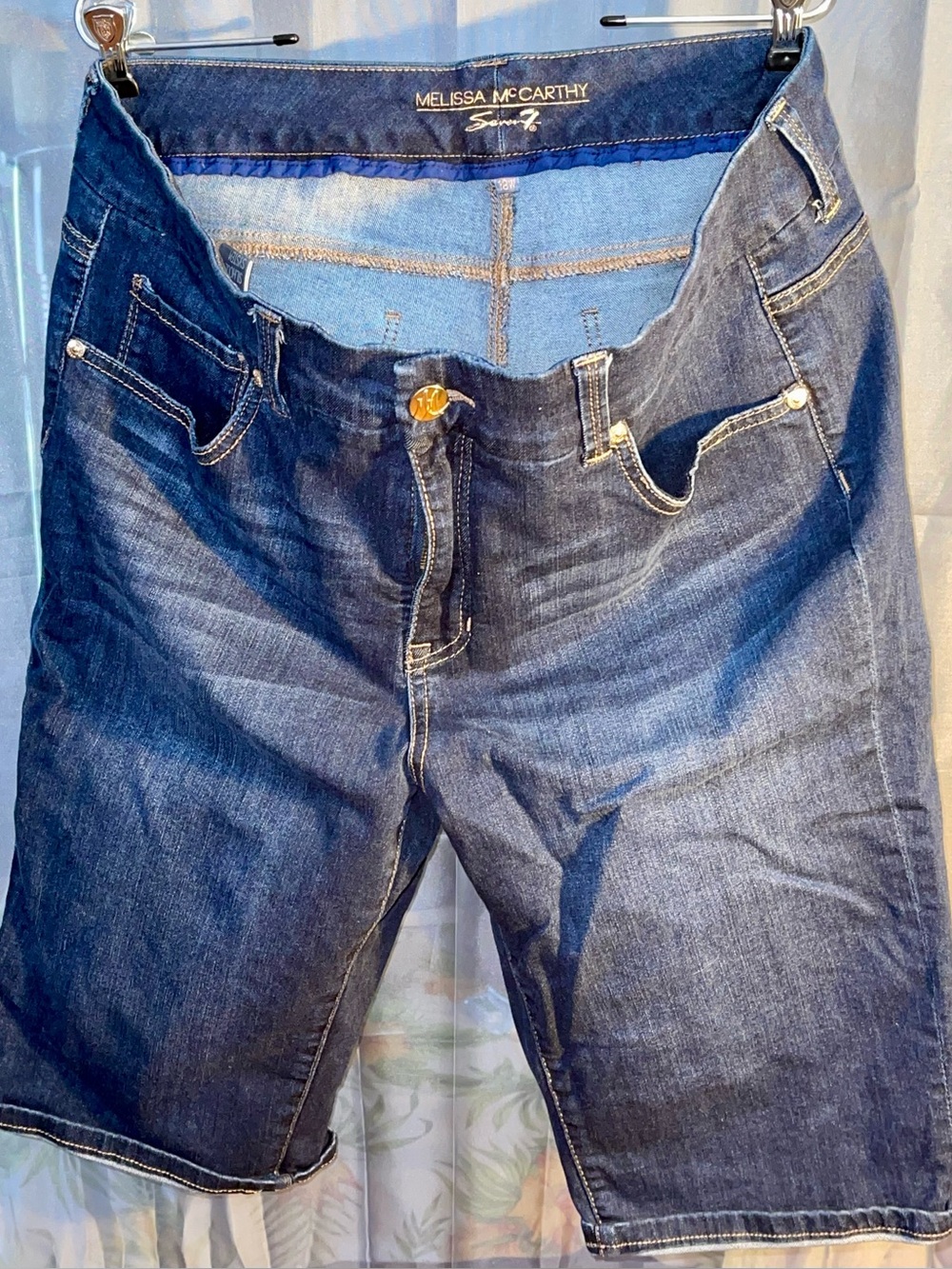 Melissa McCarthy Seven7 Women’s Dark Wash Denim Shorts